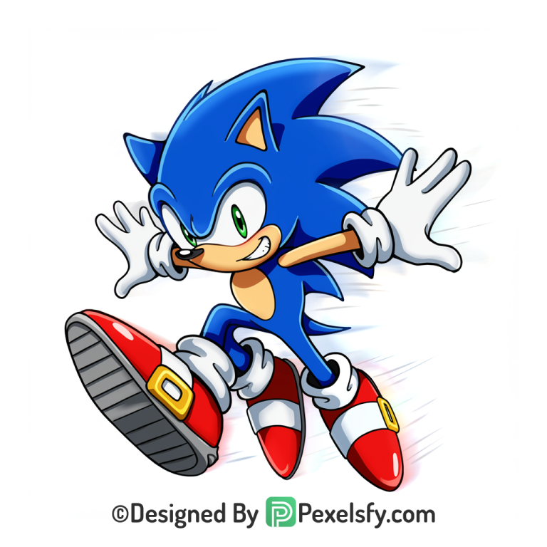 Super Fast Sonic Sonic PNG Transparent Background,