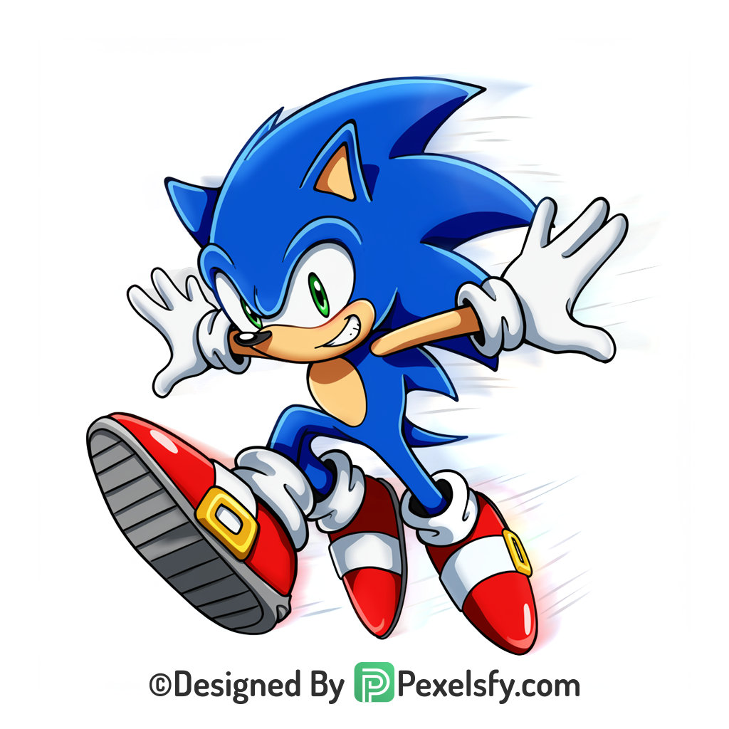 Super Fast Sonic Sonic PNG Transparent Background,