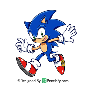 Artistic Sonic Design Sonic PNG Transparent Background,