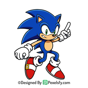 Sonic in Action Sonic PNG Transparent Background,