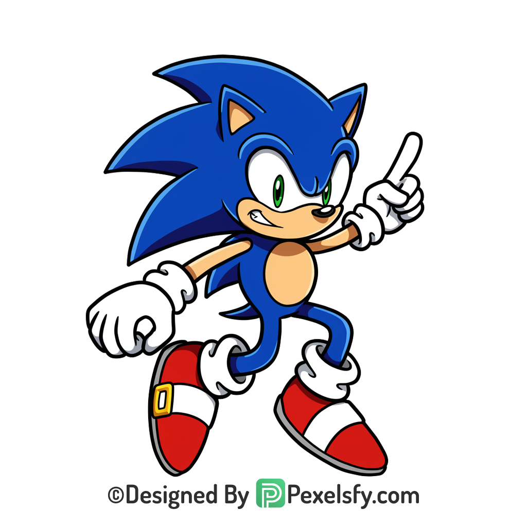 Sonic in Action Sonic PNG Transparent Background,