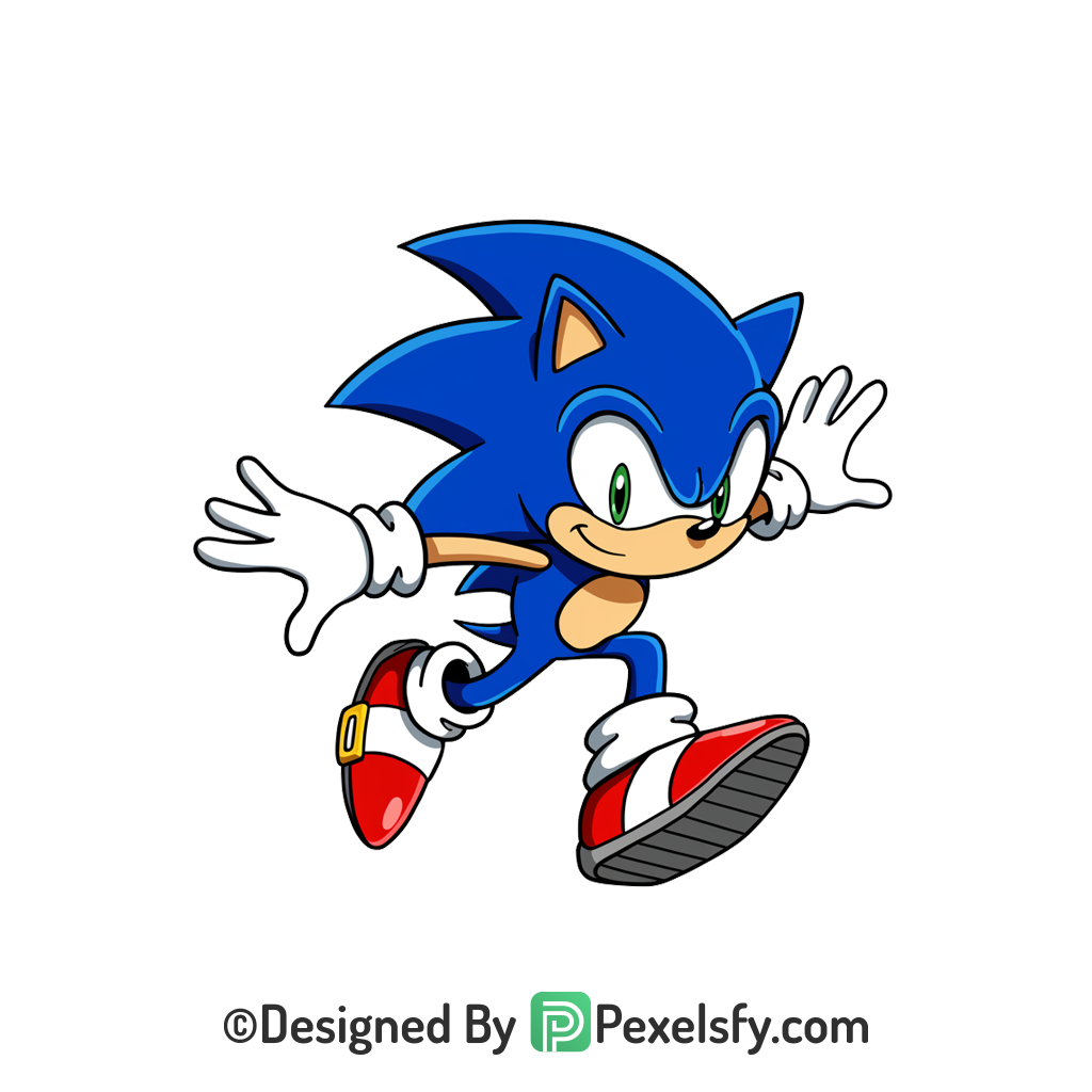 Unique Sonic Style Sonic PNG Transparent Background,