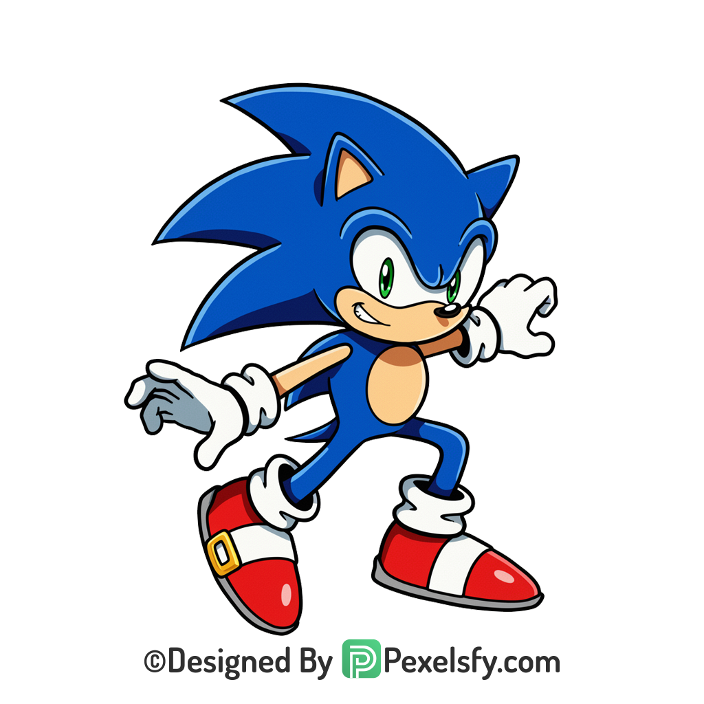 blue Sonic Artwork Sonic PNG Transparent Background,