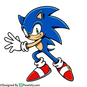 new Sonic Design Sonic PNG Transparent Background,