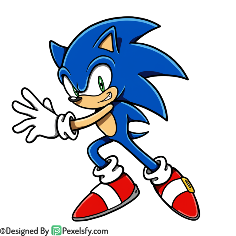 new Sonic Design Sonic PNG Transparent Background,