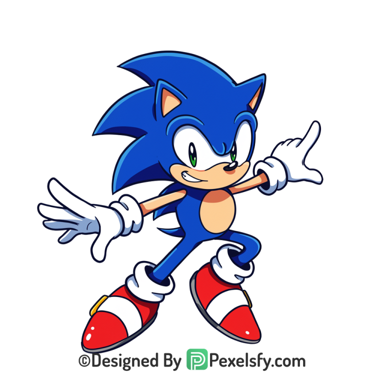 Unique style Sonic PNG Transparent Background, sonic
