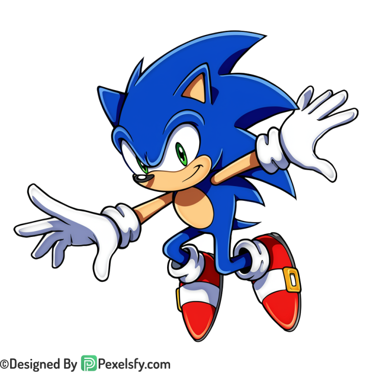 Blue Sonic PNG Transparent Background, sonic clipart,
