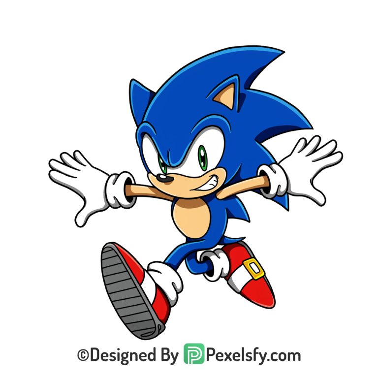 Animated Sonic Look Sonic PNG Transparent Background,