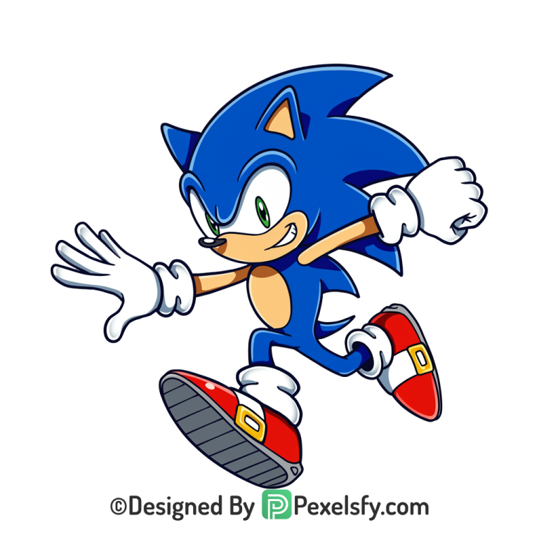 Burning Sonic PNG art Transparent Background, sonic
