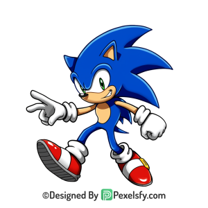 Energetic Sonic PNG Transparent Background, sonic clipart,