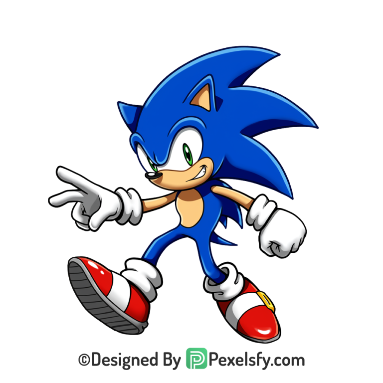 Energetic Sonic PNG Transparent Background, sonic clipart,