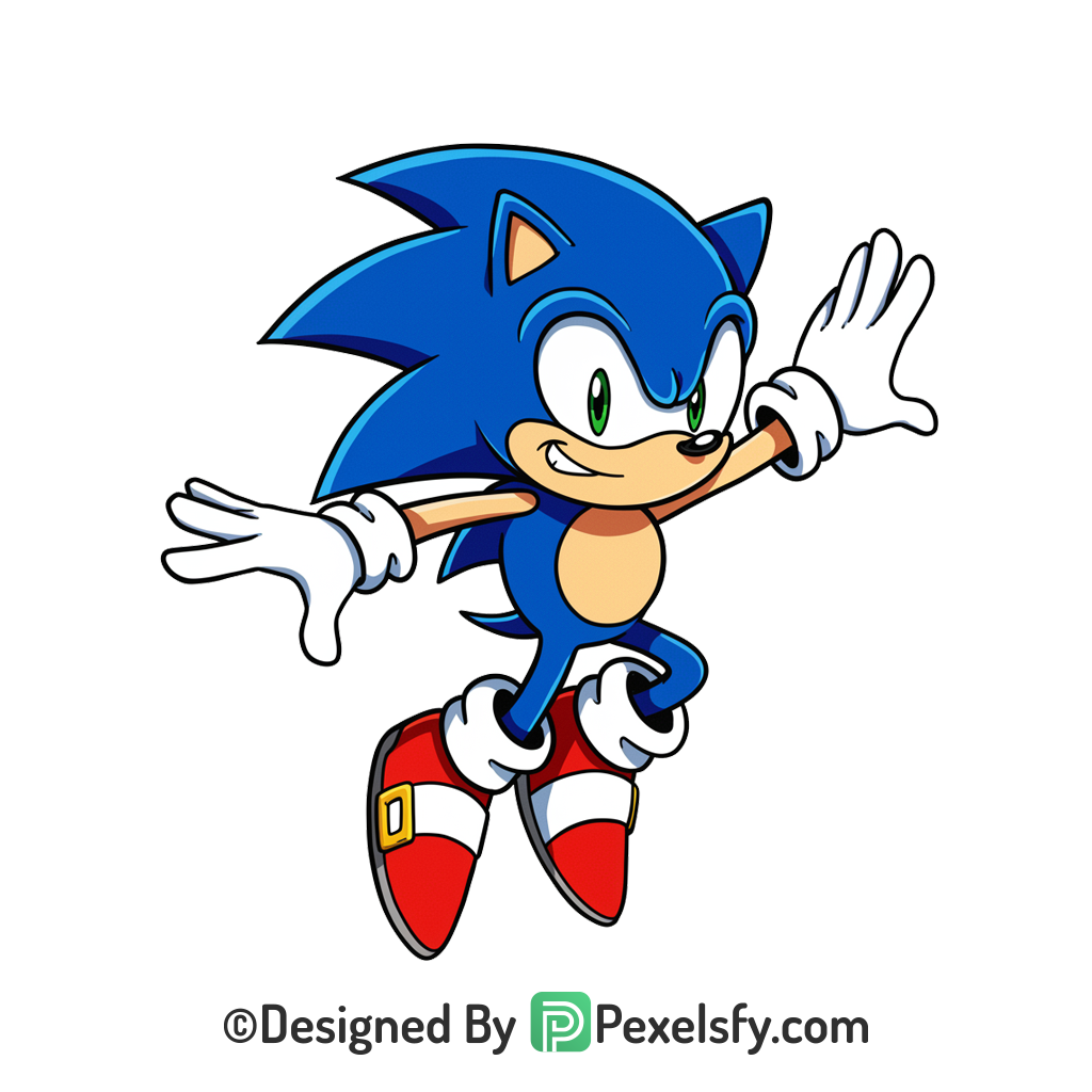 Popular Sonic PNG Design Transparent Background, sonic