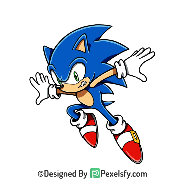 Famous Sonic Look PNG Transparent Background, sonic