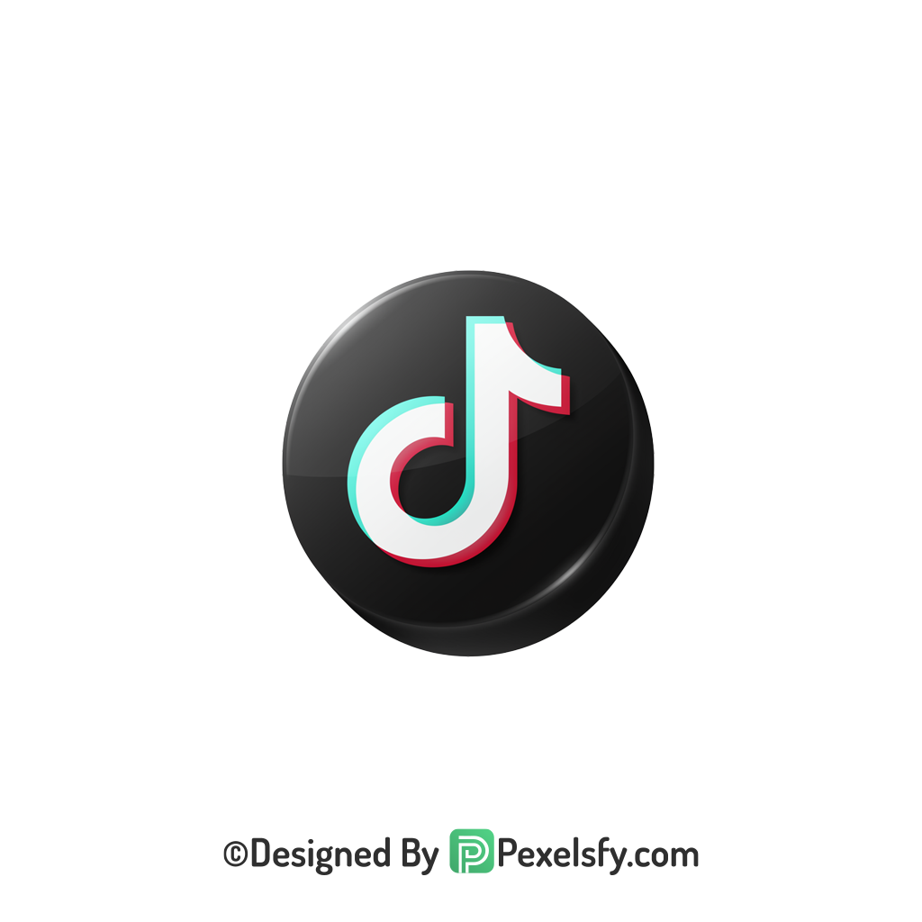 TikTok Logo PNG Transparent Light Background, social