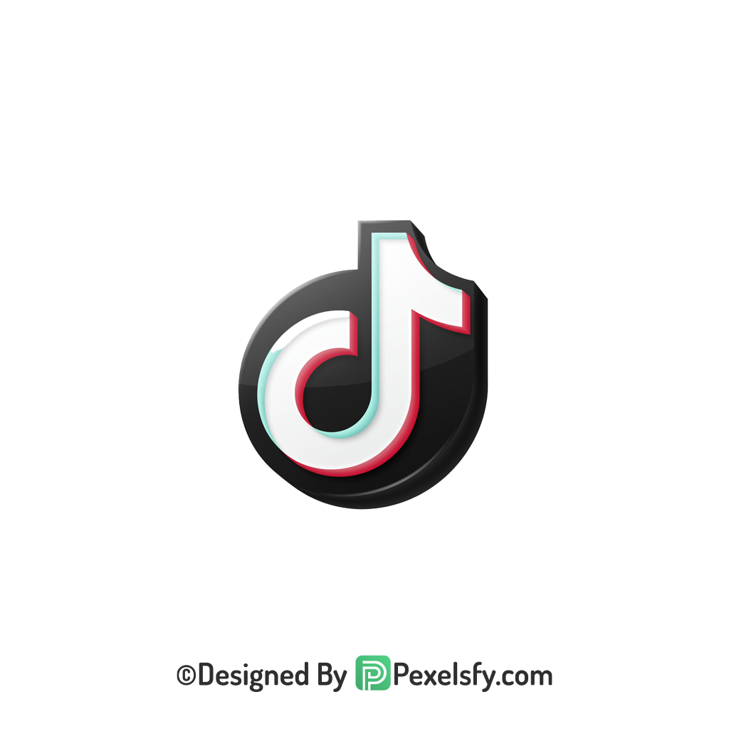 TikTok Logo PNG Transparent Pastel Style, social