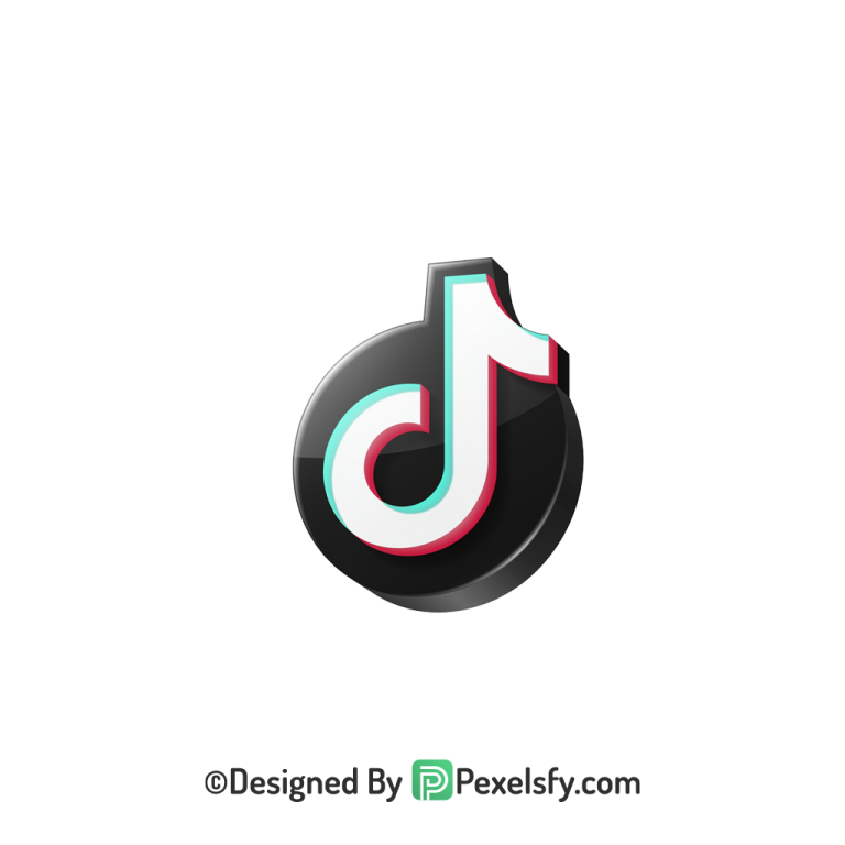 TikTok Logo PNG Transparent Simple Layout, social