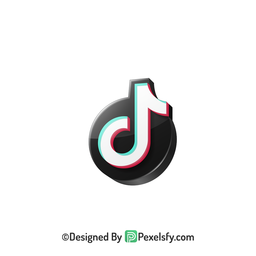 TikTok Logo PNG Transparent Simple Layout, social