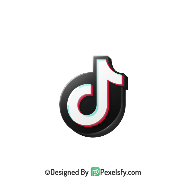 TikTok Logo PNG Transparent Minimal Layout, social