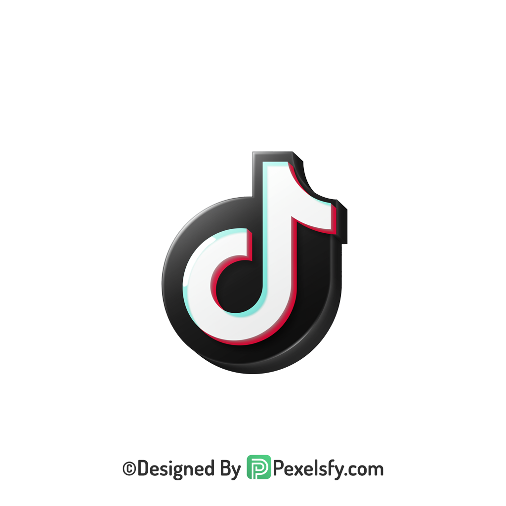 TikTok Logo PNG Transparent Minimal Layout, social