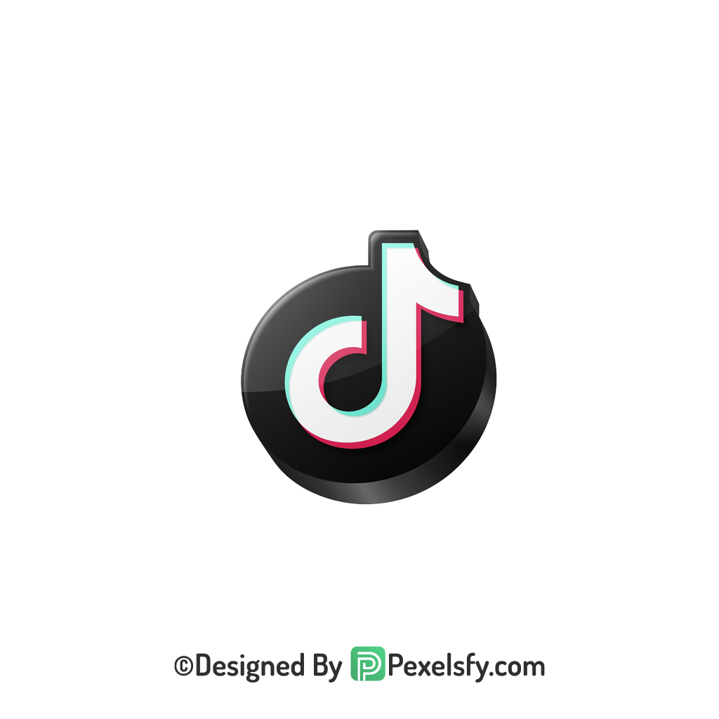 TikTok Logo PNG Transparent Digital Artwork, social