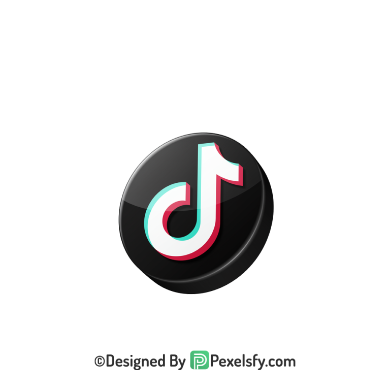 TikTok Logo PNG Transparent Minimal Style, social