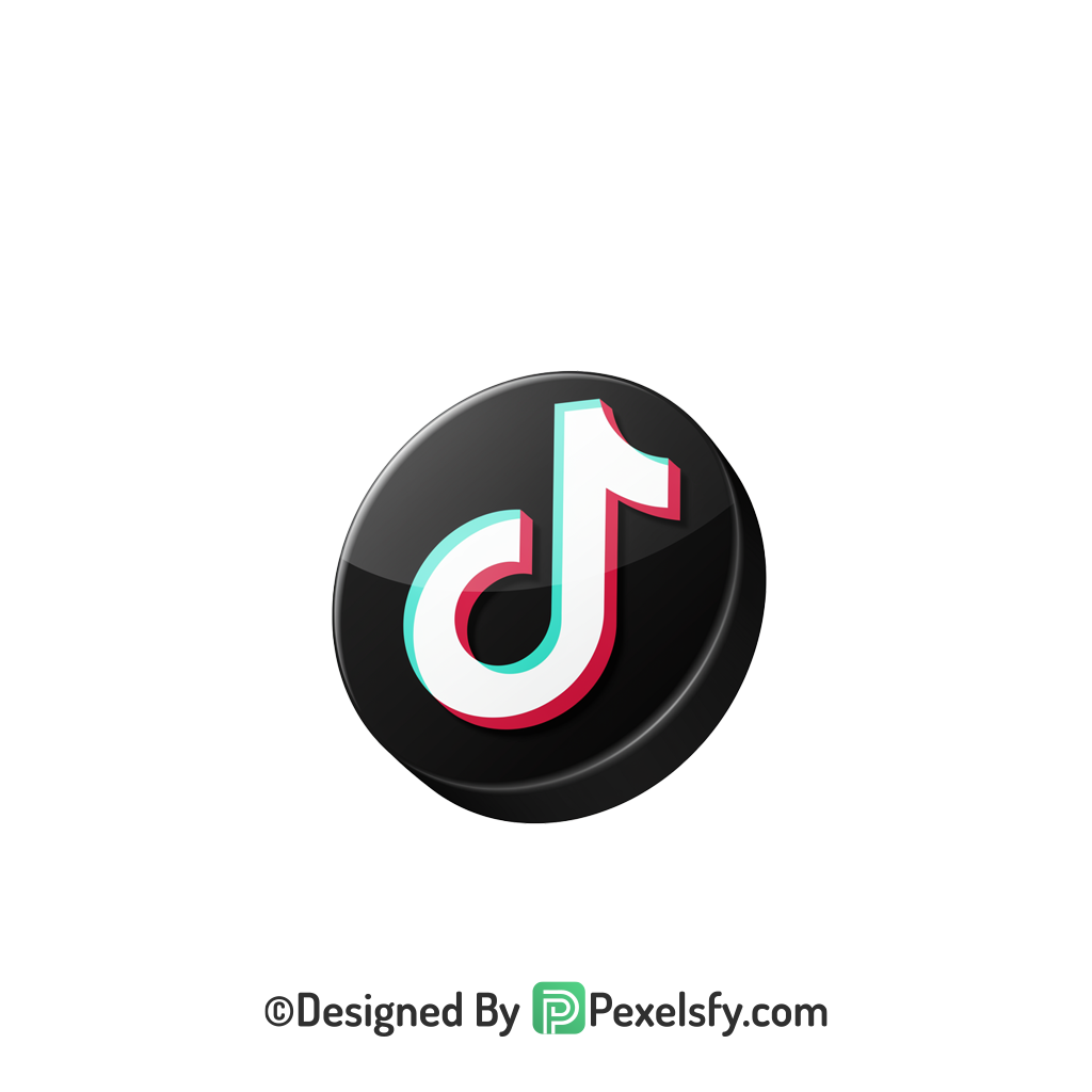 TikTok Logo PNG Transparent Minimal Style, social
