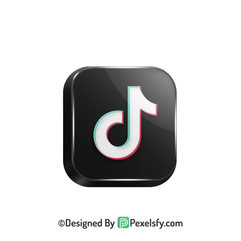 TikTok Logo PNG Transparent Solid Clipart, social