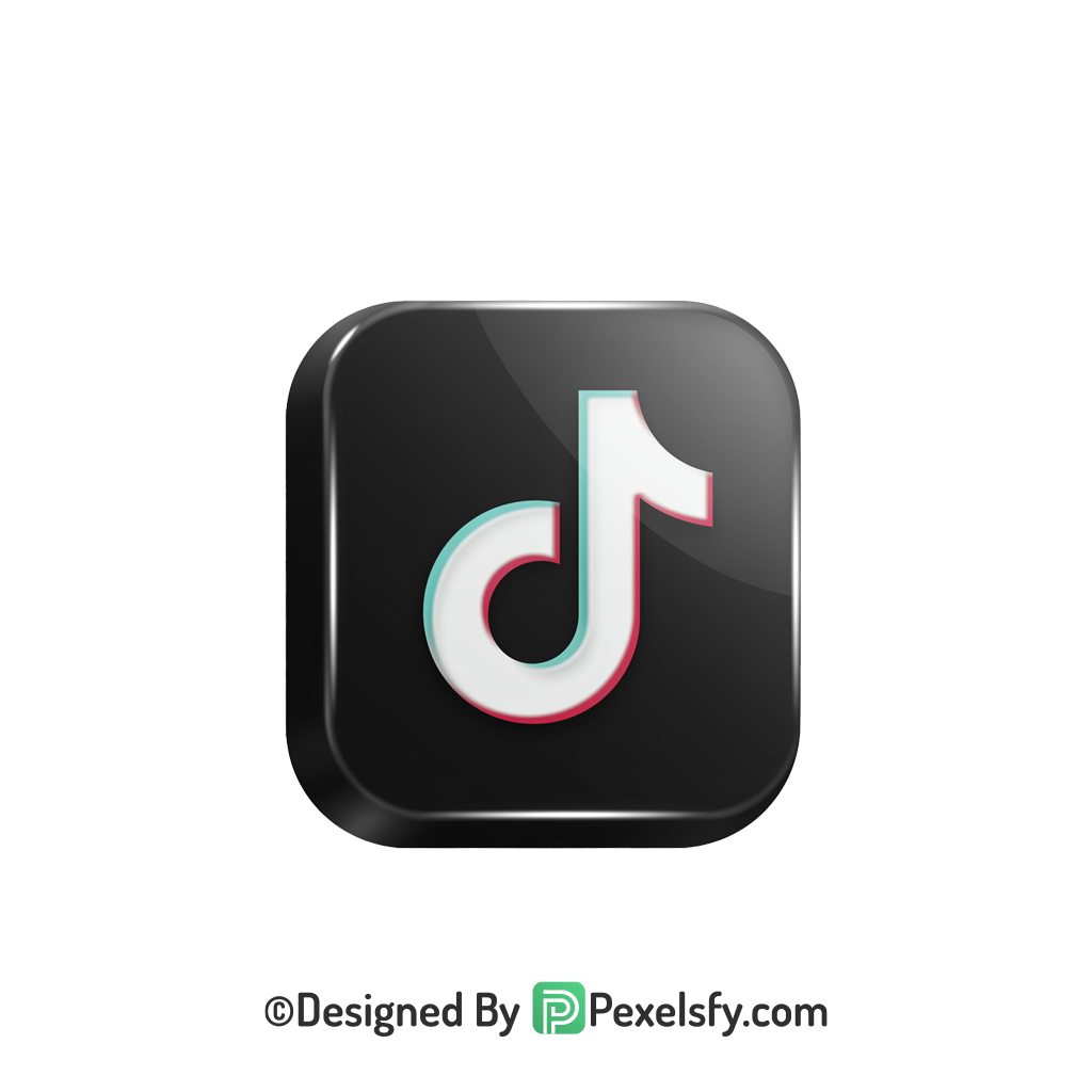 TikTok Logo PNG Transparent Solid Clipart, social