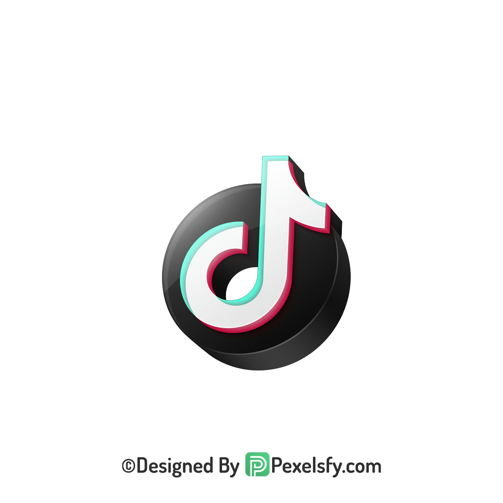 TikTok Logo PNG Transparent Export Ready, social