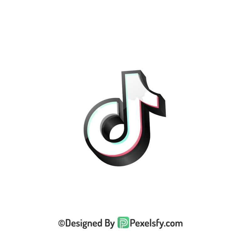 TikTok Logo PNG Transparent Bold Graphic, social
