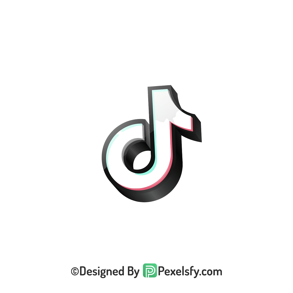 TikTok Logo PNG Transparent Bold Graphic, social
