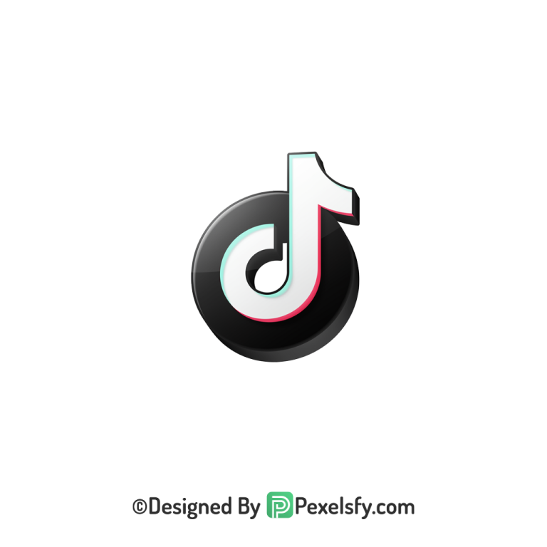TikTok Logo PNG Transparent Simple Template, social