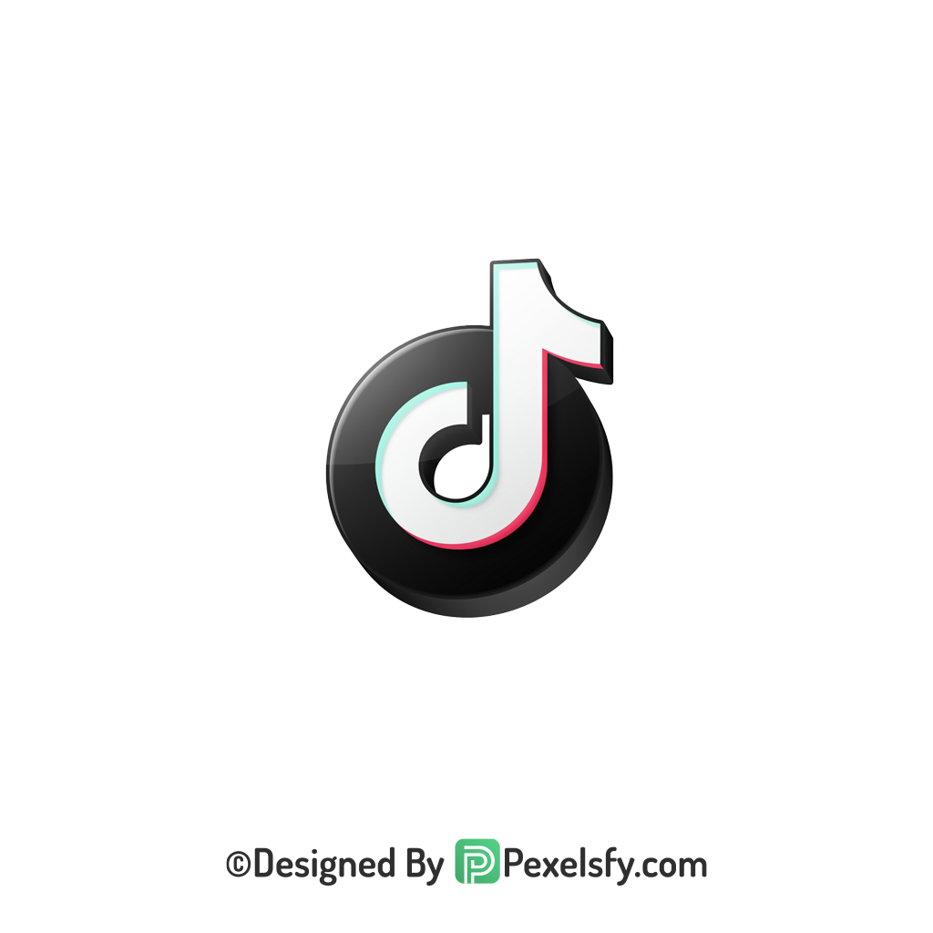 TikTok Logo PNG Transparent Simple Template, social