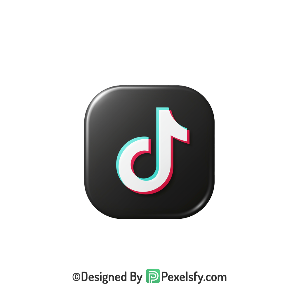 TikTok Logo PNG Transparent Trendy Design, social