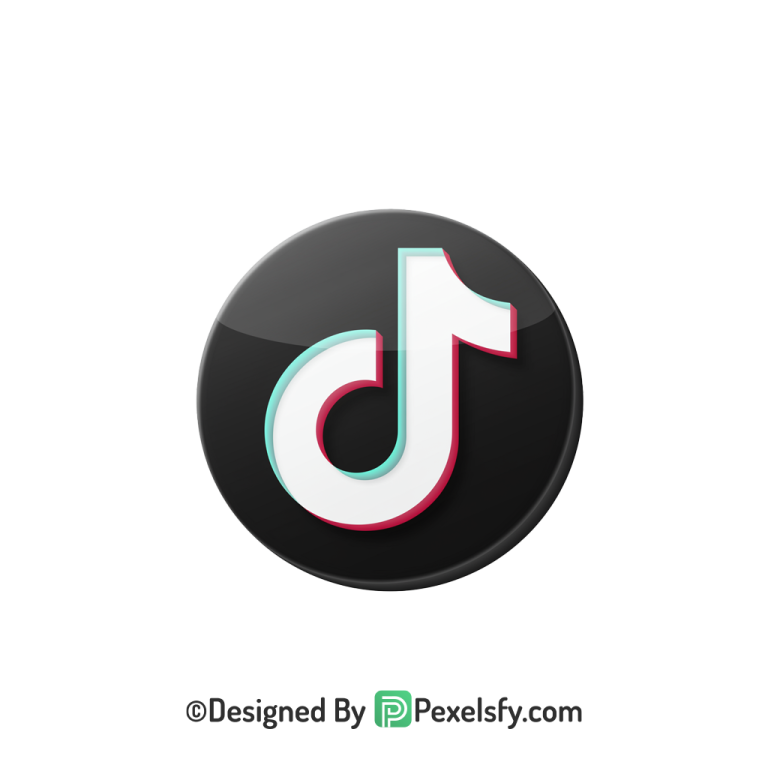 TikTok Logo PNG Transparent Stylish Design, social
