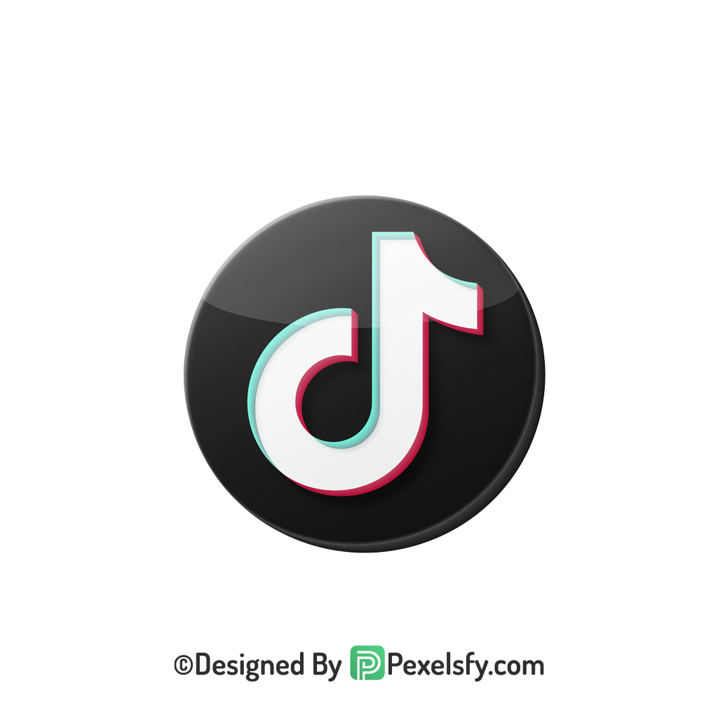 TikTok Logo PNG Transparent Stylish Design, social