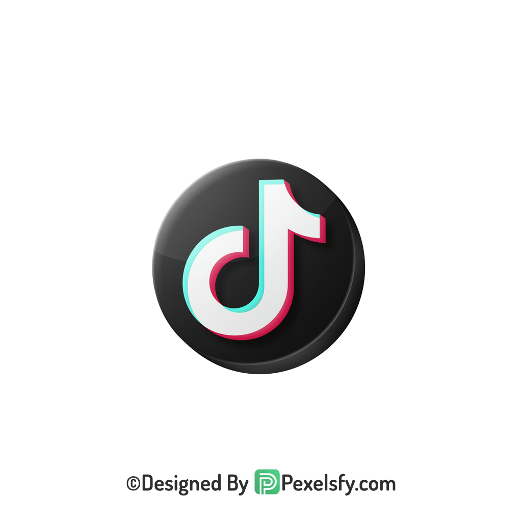 TikTok Logo PNG Transparent Clipart File, social