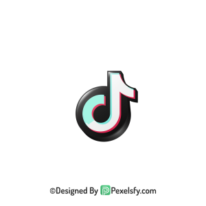 TikTok Logo PNG Transparent Blue Style, social