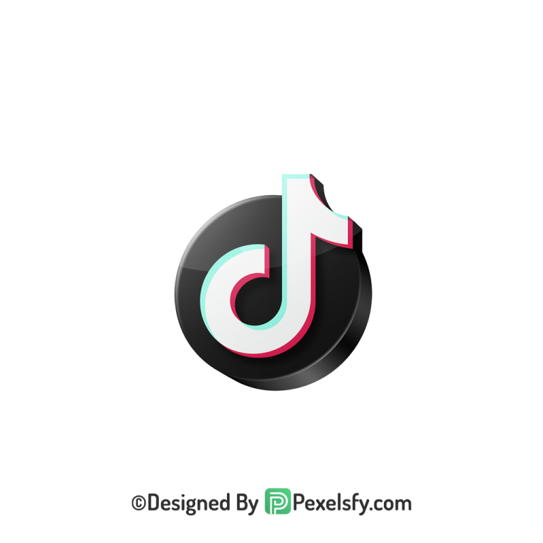 TikTok Logo PNG Transparent Flat Design, social