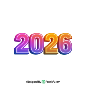3d 2026 png futuristic text style, transparent