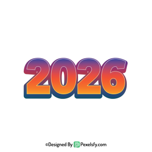 3d 2026 png silver chrome text, transparent