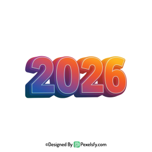 3d 2026 png celebration design transparent, transparent