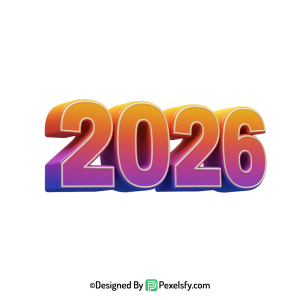 3d 2026 png new year countdown, transparent