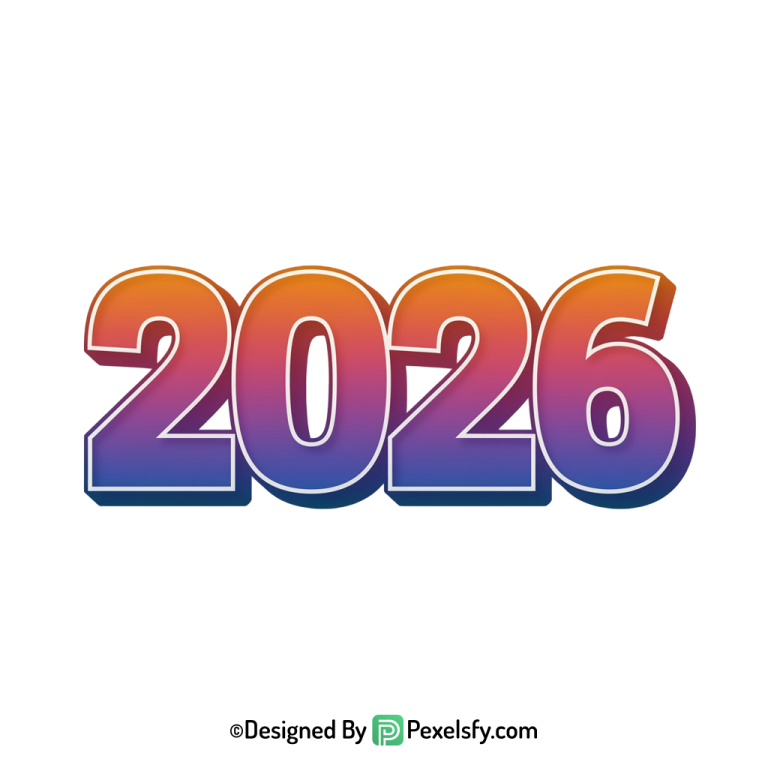 3d 2026 png styled for posters, transparent