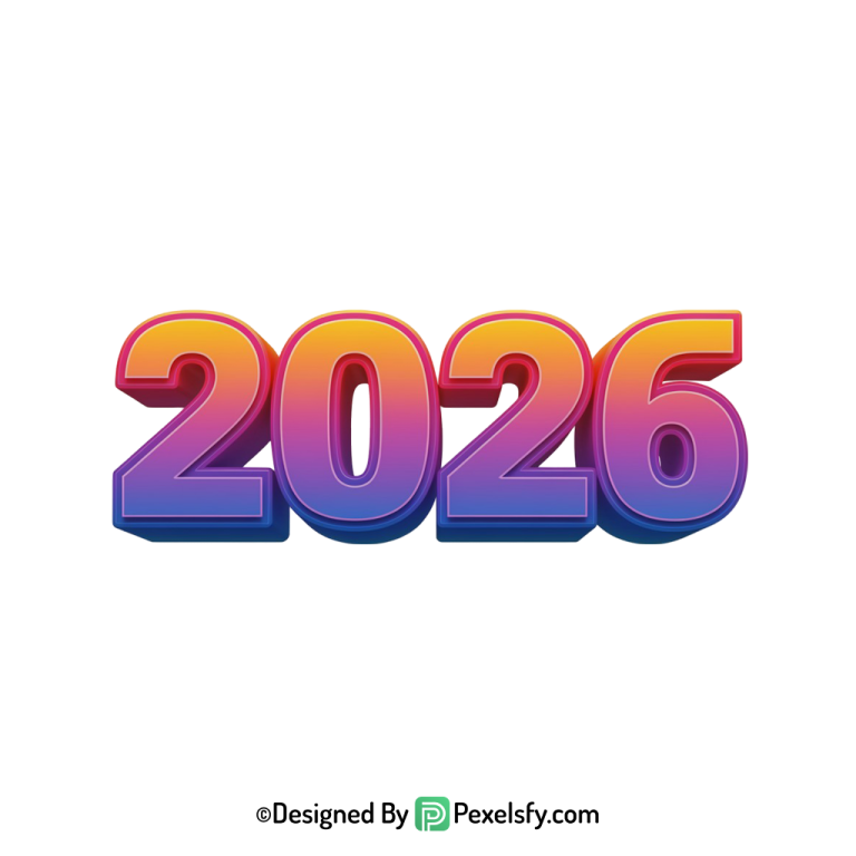 3d 2026 png modern 3d style, transparent