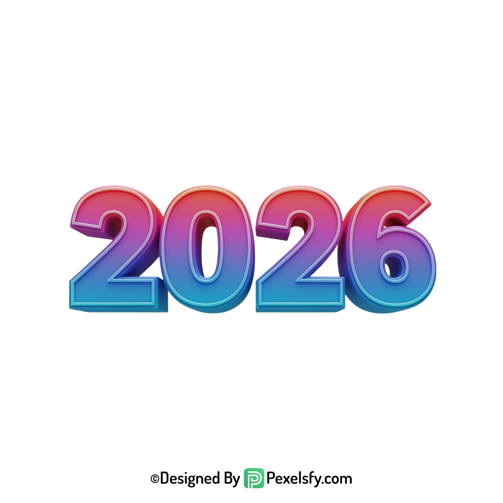 3d 2026 png glowing light design, transparent