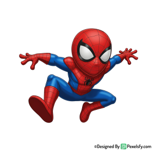 Homem aranha png con pose heroica, fondo