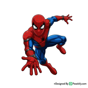 Homem aranha png en pose clásica, fondo