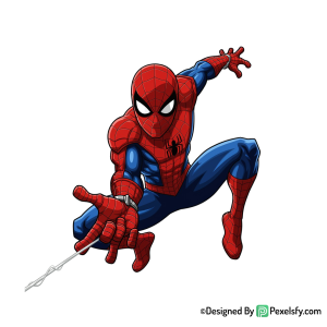 Homem aranha png en movimiento, fondo transparente