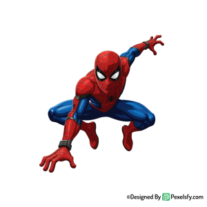 Homem aranha png en estilo animado, fondo